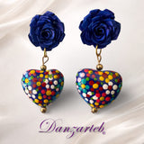 Aretes Corazón de Madera
