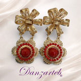 Aretes Flor Tipo Filigrana