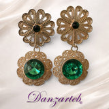 Aretes Flor Tipo Filigrana