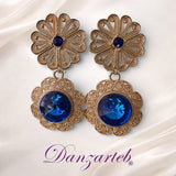 Aretes Flor Tipo Filigrana