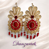 Aretes Abanico Tipo Filigrana