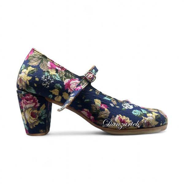 Espiga Estampado Floreado Azul Marino