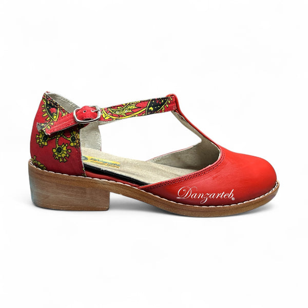 Fandanguero Corte T Piel Rojo con Paliacate Rojo