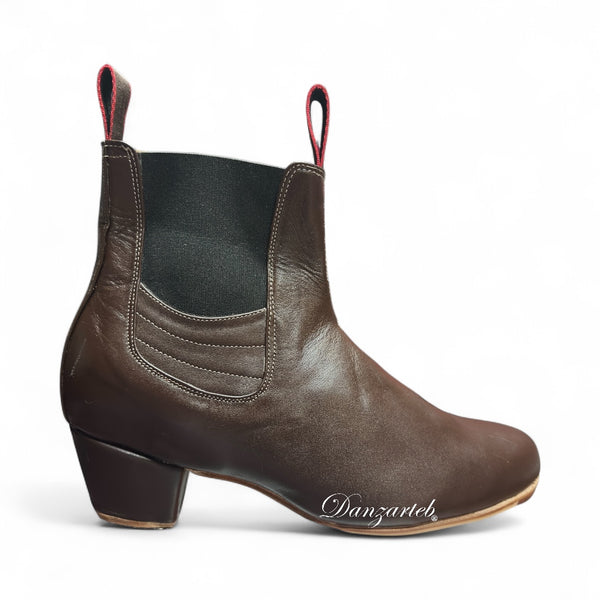Botín Flamenco Piel Chocolate